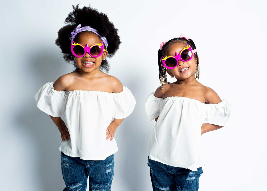 Alaya's Kids Headbands/Sunglasses Combo (Fuschia)