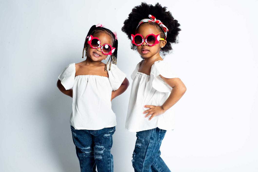 Alaya's Kids Headbands/Sunglasses Combo (Hot Pink)